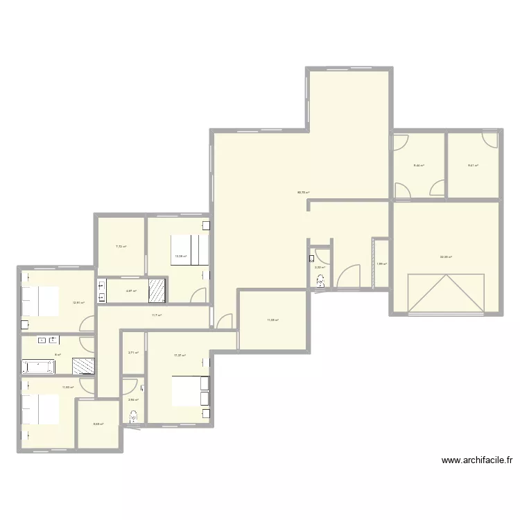 HAGETMAU 833. Plan de 18  et 251 m²