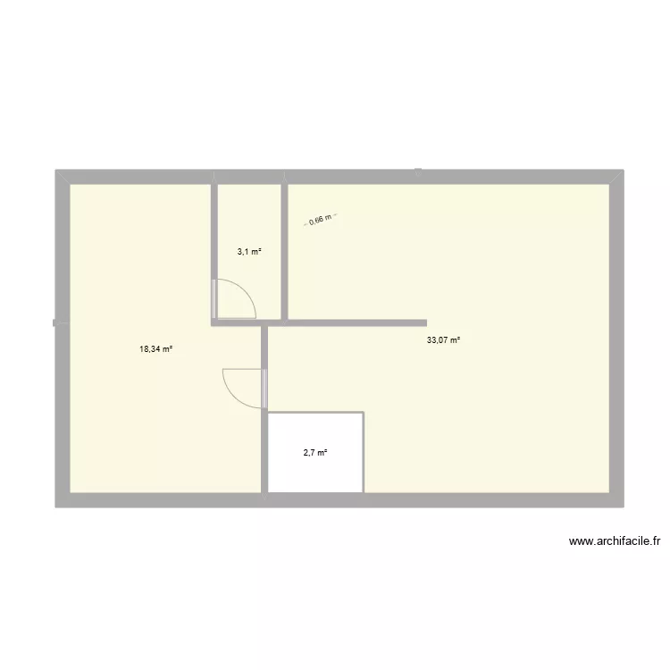 Appartement aim&eacute;e Beauvoisine. Plan de 
