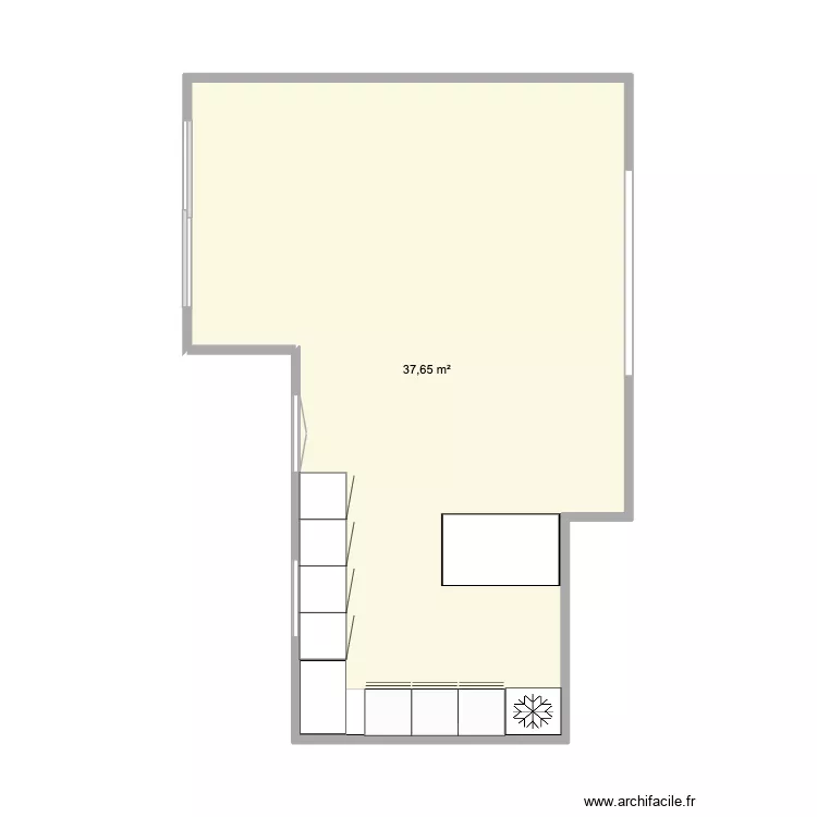 Oriane. Plan de 1 et 38 m² Oriane. Plan de 1 et 38 m²