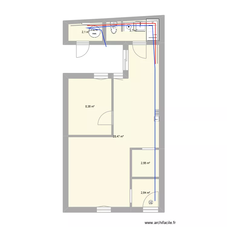 majklina. Plan de 6 et 48 m² majklina. Plan de 6 et 48 m²