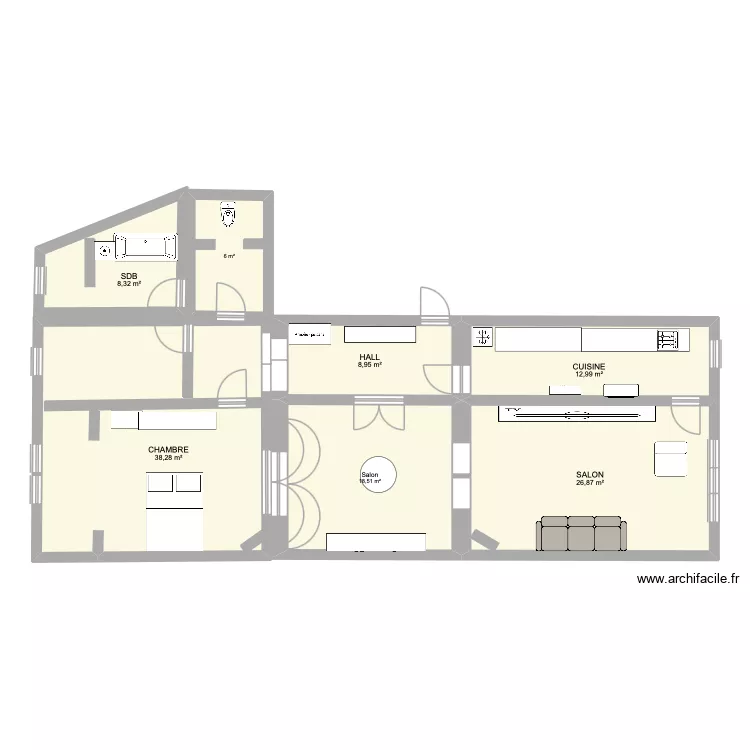 Appartement Wolvendael. Plan de 7 et 120 m² Appartement Wolvendael. Plan de 7 et 120 m²