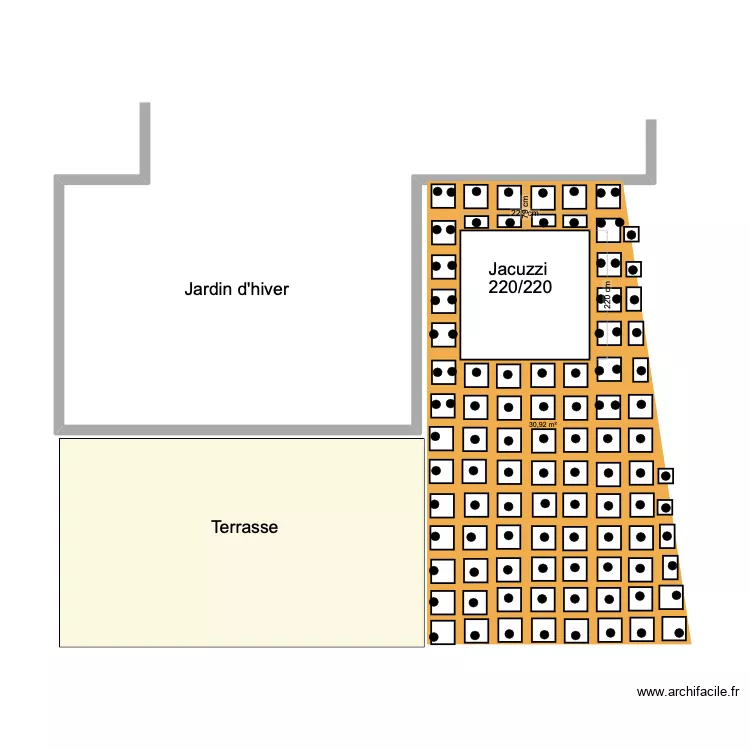Jacouzi. Plan de 