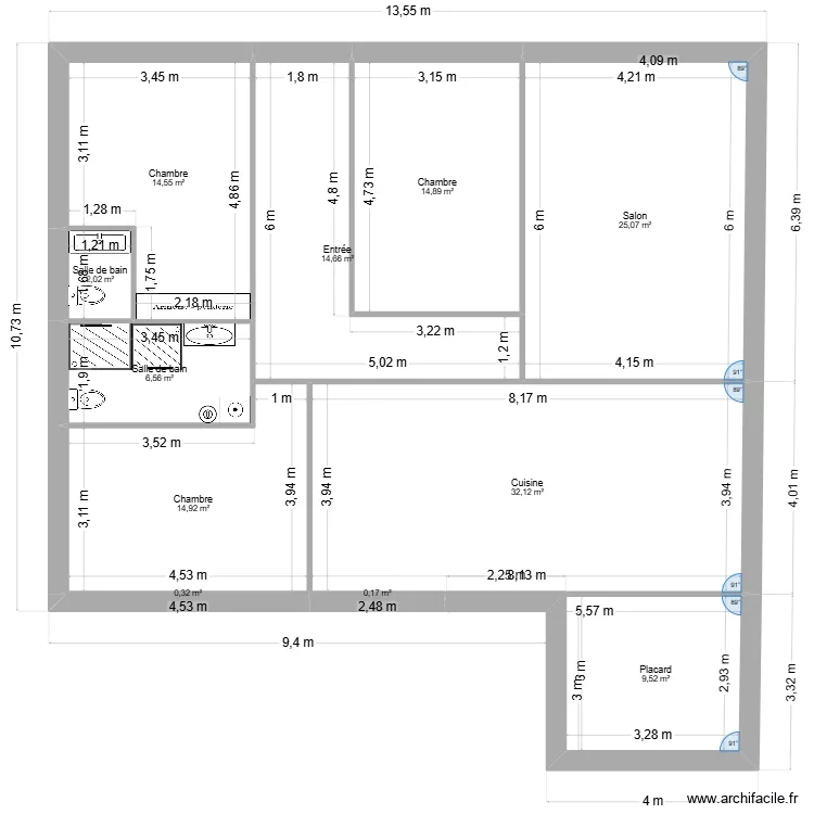 Plan Atilla 3. Plan de 11 et 135 m² Plan Atilla 3. Plan de 11 et 135 m²