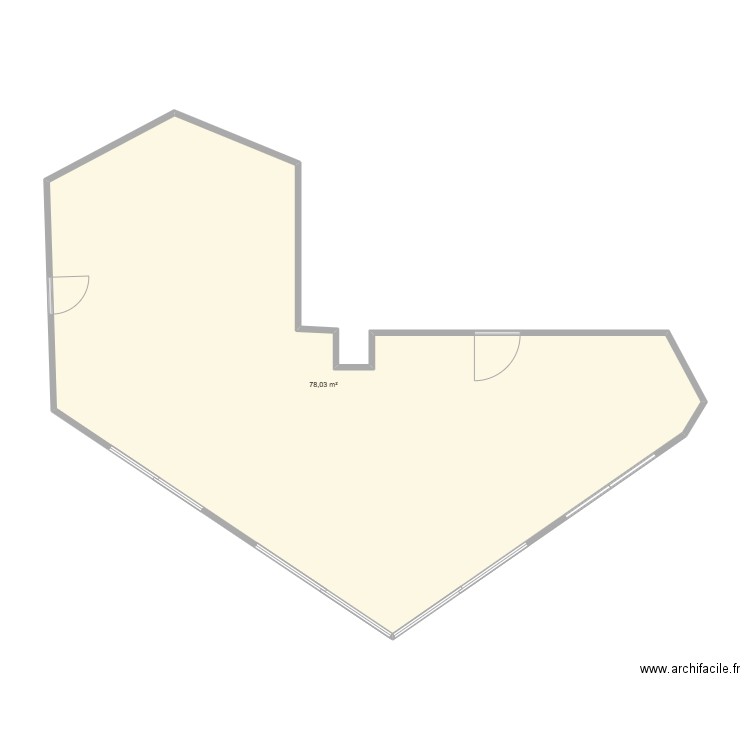 CASA SALLE. Plan de 1 pièce et 78 m2