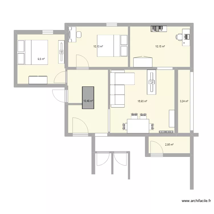 Appart.Luc&eacute;. Plan de 