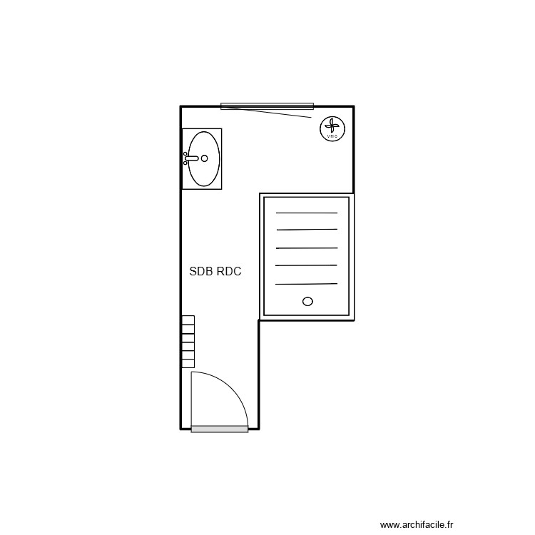 SDB RDC. Plan de 0 pièce et 0 m2