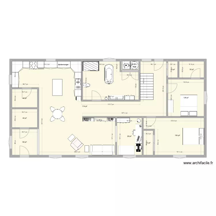 Maison6 30x60. Plan de 