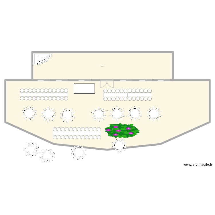 Cécile & Nagib. Plan de 2 pièces et 552 m2