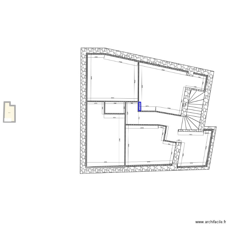 CHAMBRE. Plan de 1 pièce et 13 m2