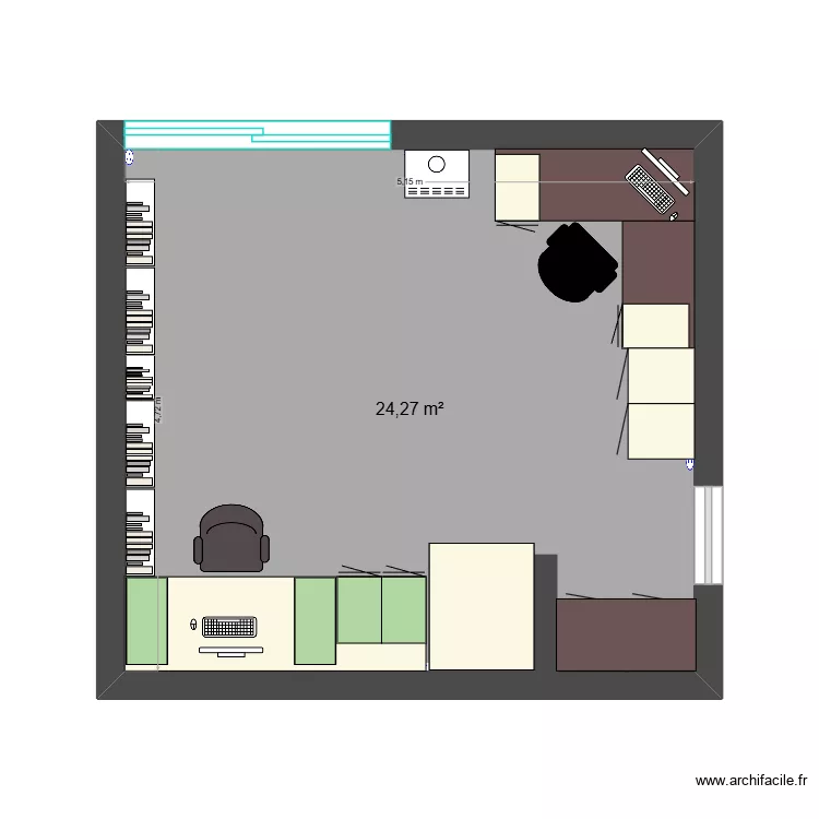 bureau 2. Plan de 1 et 24 m² bureau 2. Plan de 1 et 24 m²