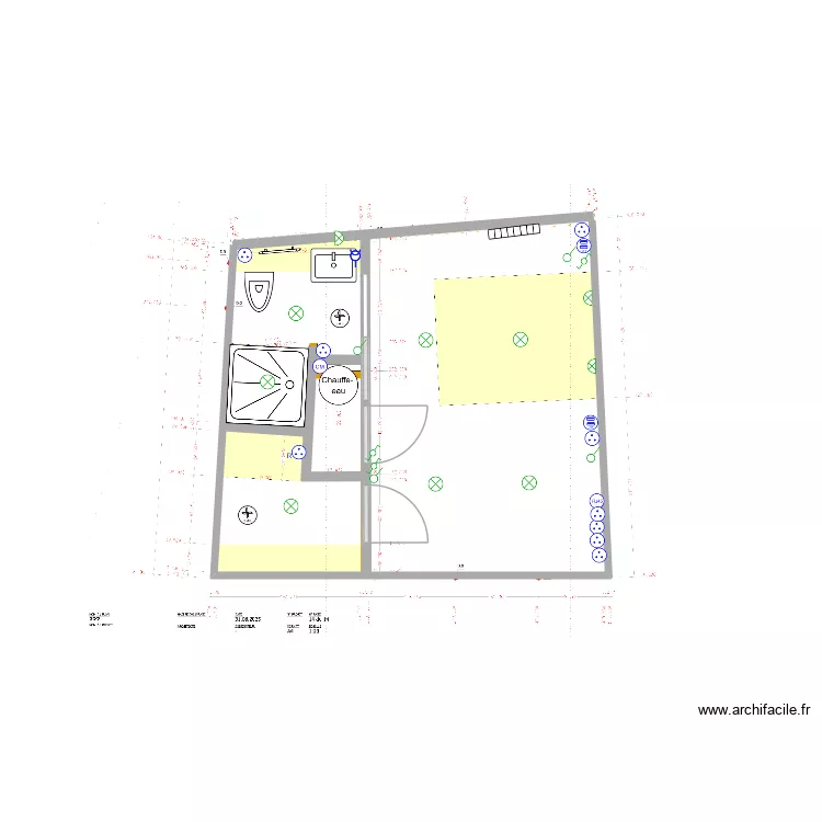 Maxime Chambre Cadwork. Plan de 