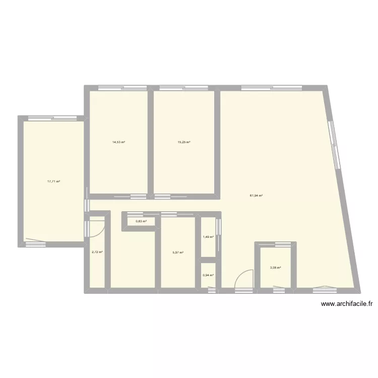 maison plan 3d. Plan de 10  et 124 m²