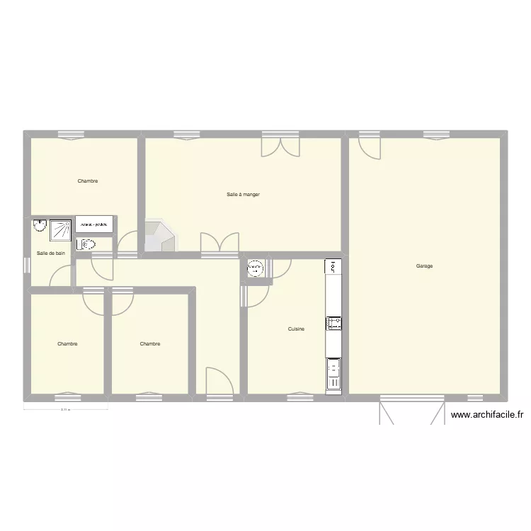 Maison Am&eacute;lie 3. Plan de 11  et 153 m²