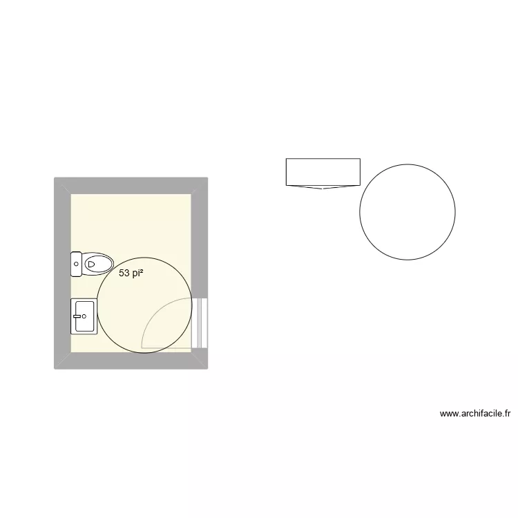 B&acirc;timent salle de bain. Plan de 