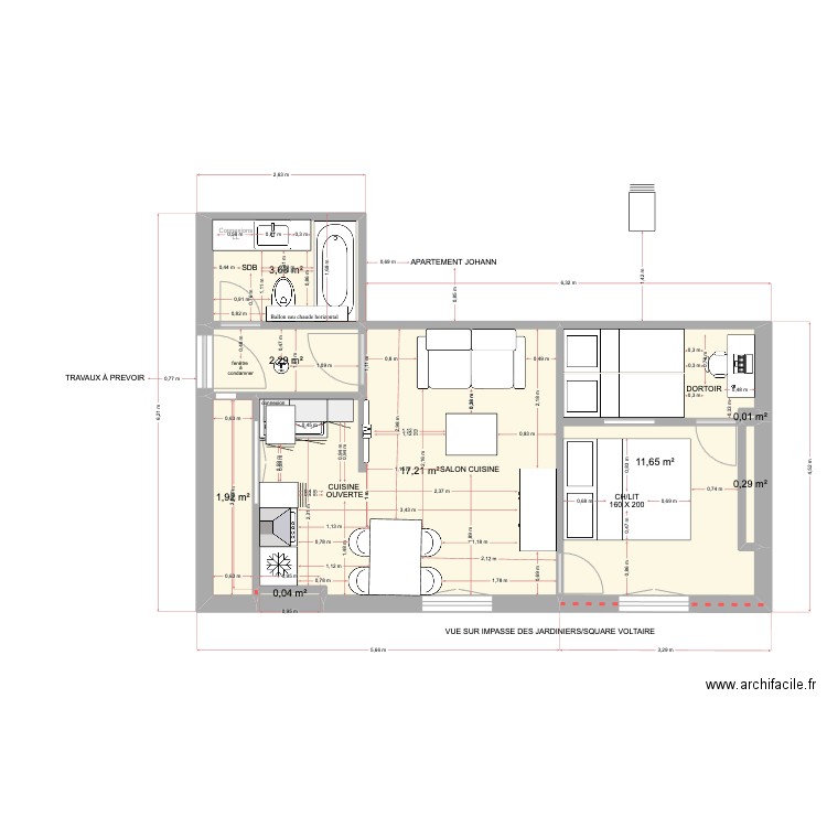 PLAN JARDINIERS 3p 3. Plan de 8 pièces et 37 m2