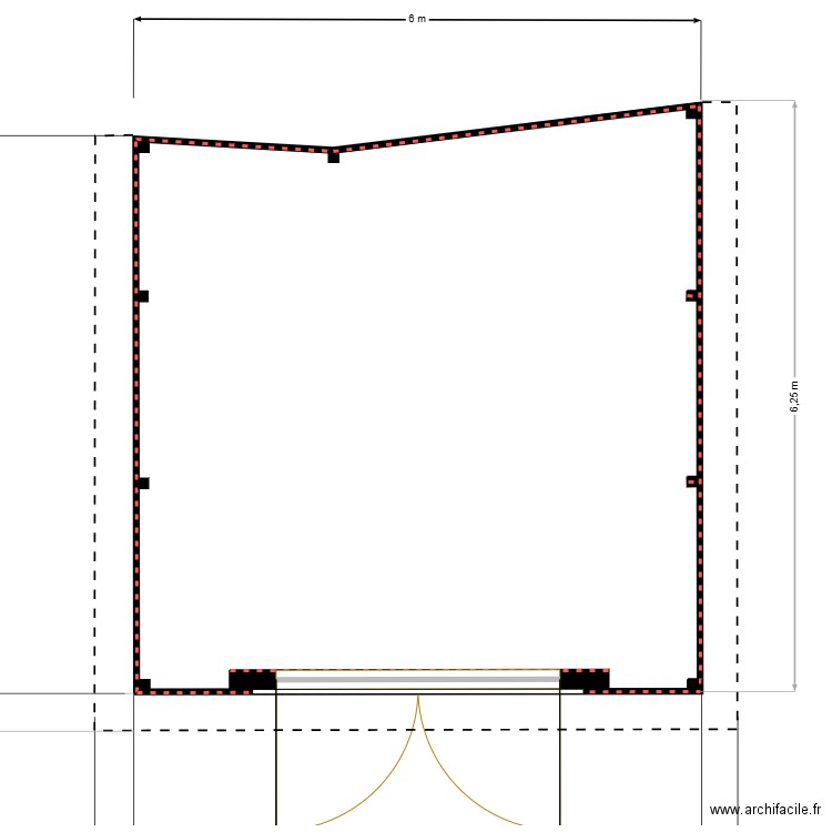 PETIT - PLAN DE MASSE ET TOITURE PC. Plan de 1 pièce et 35 m2