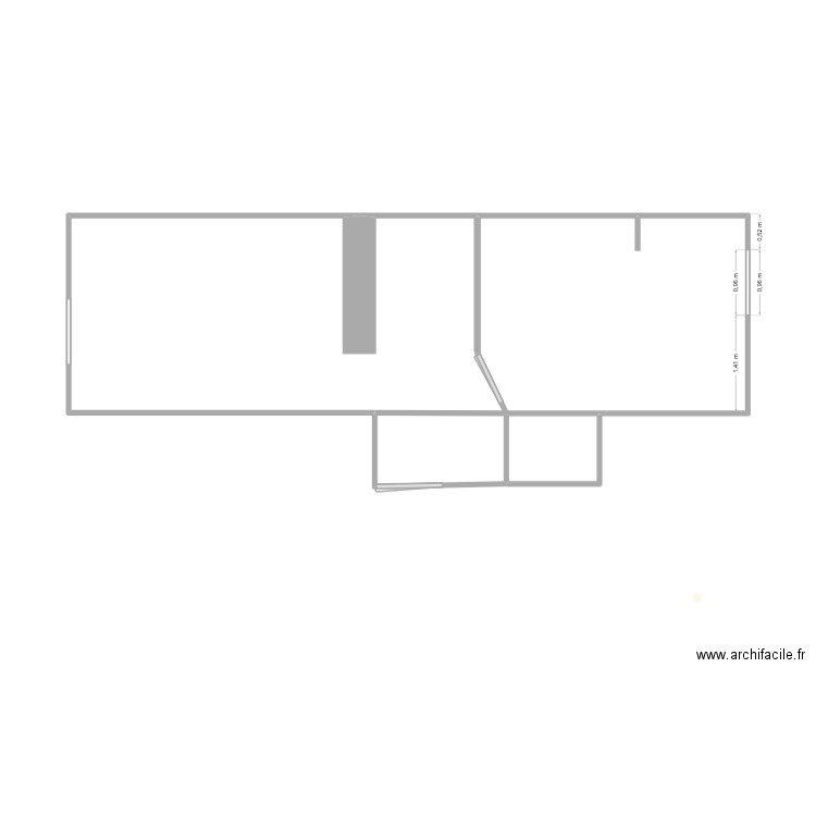 Nice. Plan de 2 pièces et 3 m2