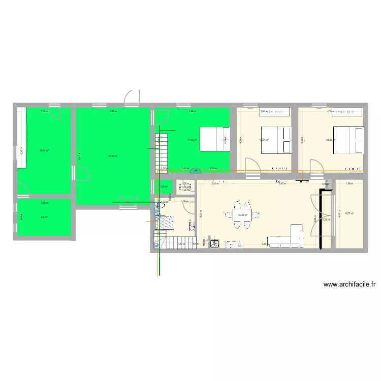 plan RDC v3. Plan de 11  et 178 m²