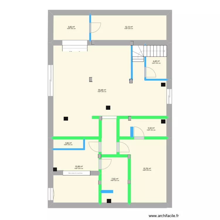 Rez de chauss&eacute;e - 1er juillet 25 bis. Plan de 