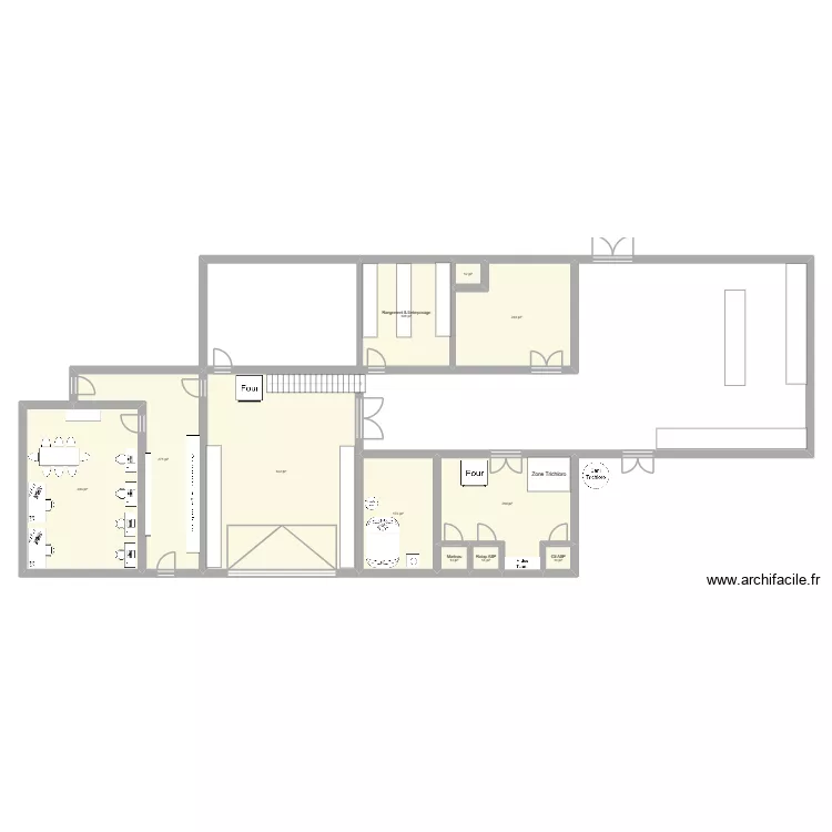 Labo Licorne 2_St-Eustache. Plan de 11  et 206 m²