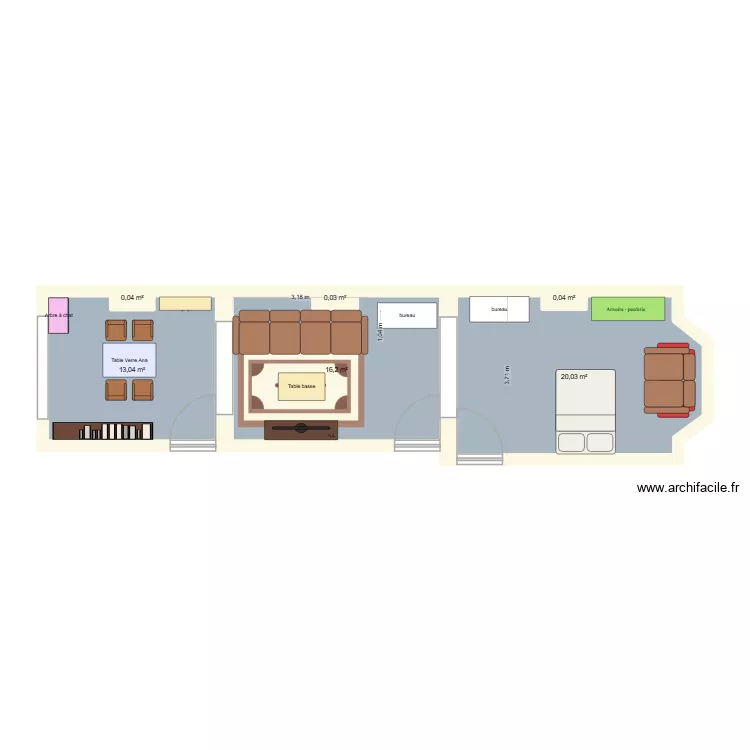 maison. Plan de 6 Pièces et 49 m²