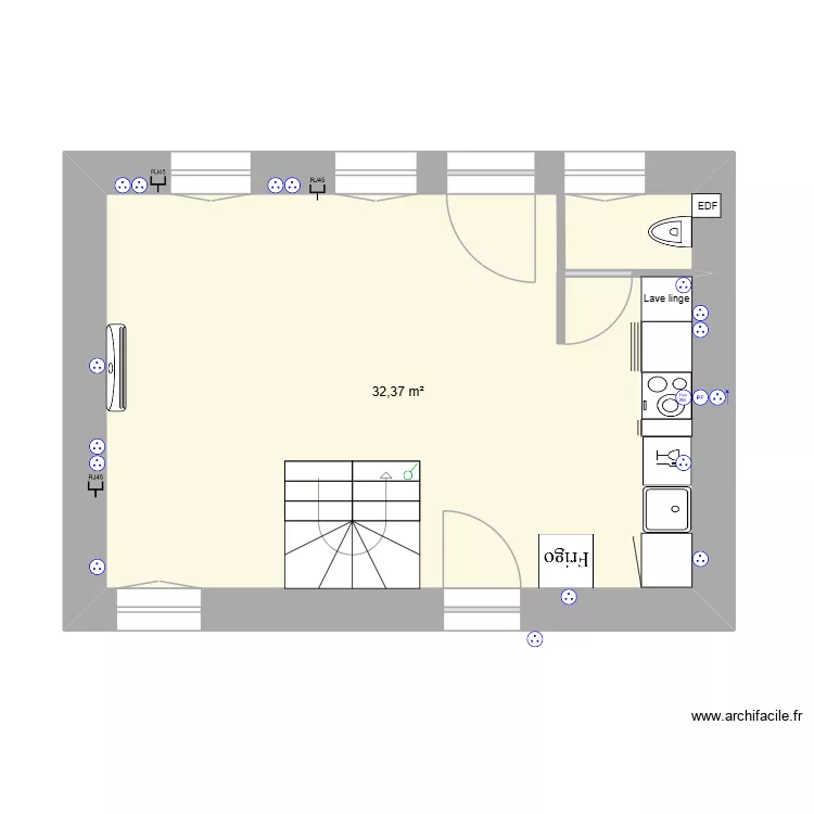 maison st menoux vierge. Plan de 1 pièce et 32 m² maison st menoux vierge. Plan de 1 pièce et 32 m²