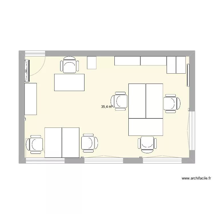 Bureau administratif UO. Plan de 