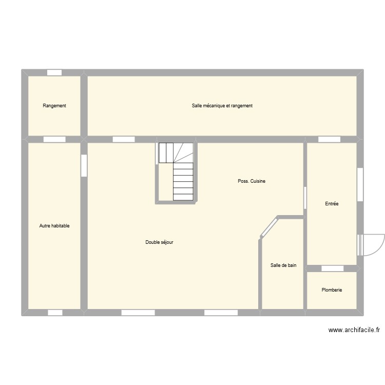 sous-sol. Plan de 9 pièces et 116 m2