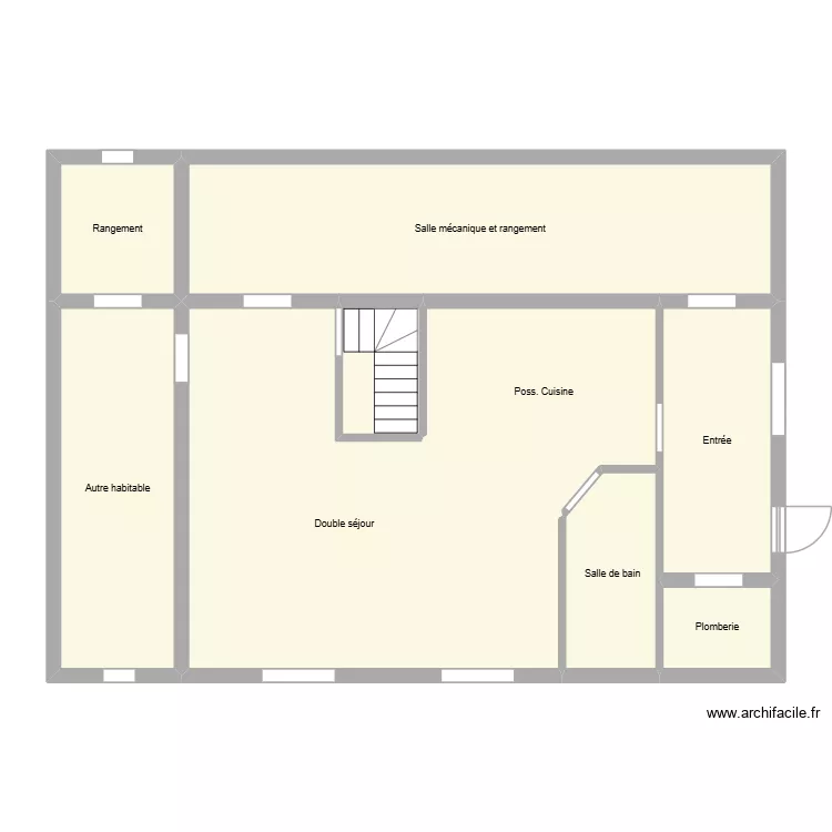 sous-sol. Plan de 9 pièces et 116 m²