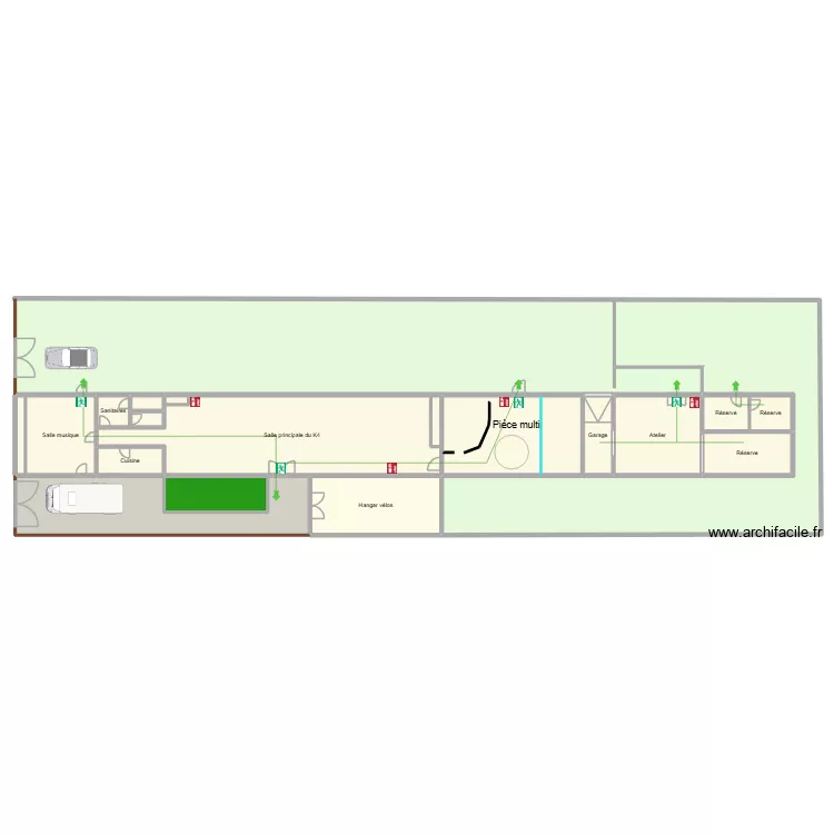 Plan K4. Plan de 20  et 1076 m²
