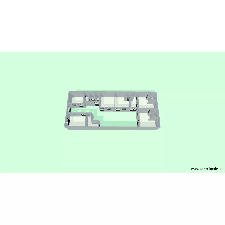 chambre d\'invit&eacute;. Plan de 13 pièces et 89 m²