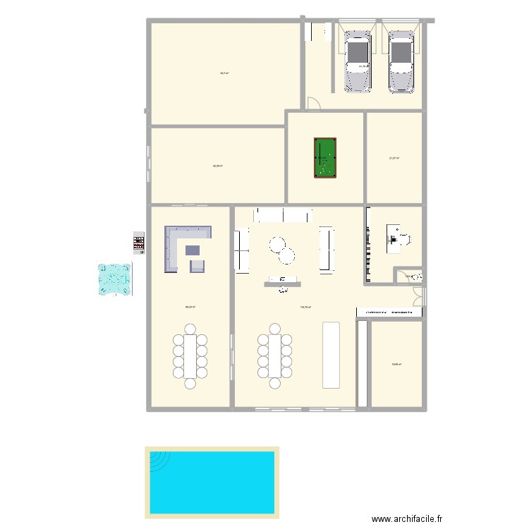 La Graffeuille V3. Plan de 10 pièces et 416 m2