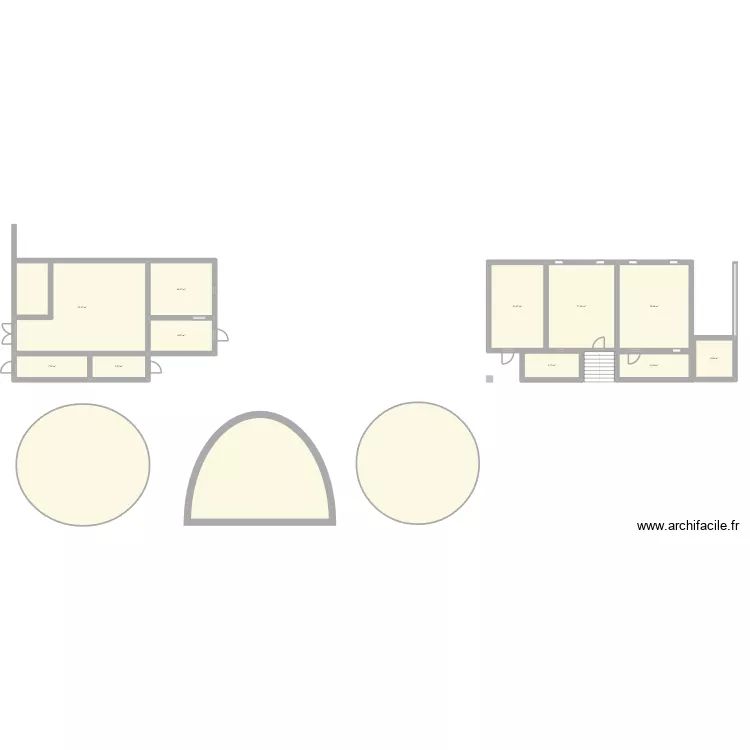 magasin. Plan de 11  et 192 m²