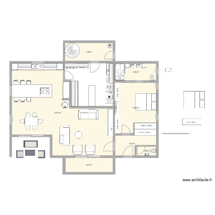 escalier circulaire ext. Plan de 0 pièce et 0 m2