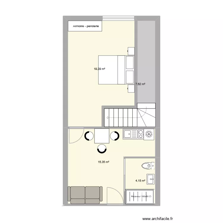Boussand. Plan de 4  et 46 m²
