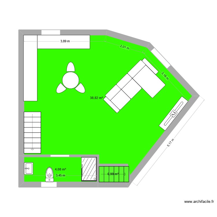 2e Maison Roubaix am&eacute;nag&eacute; couche 1 couleur. Plan de 0 pièce et 0 m2
