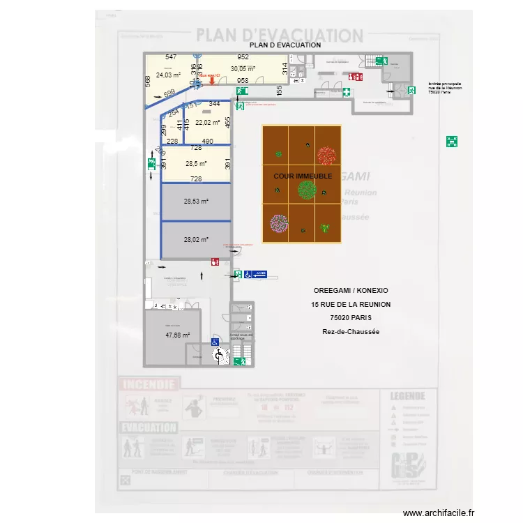 paris lab 15r. Plan de 