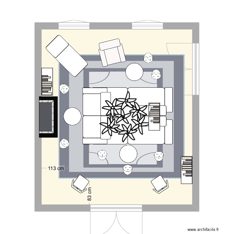 AUGAGNEUR 2. Plan de 1 pièce et 39 m2