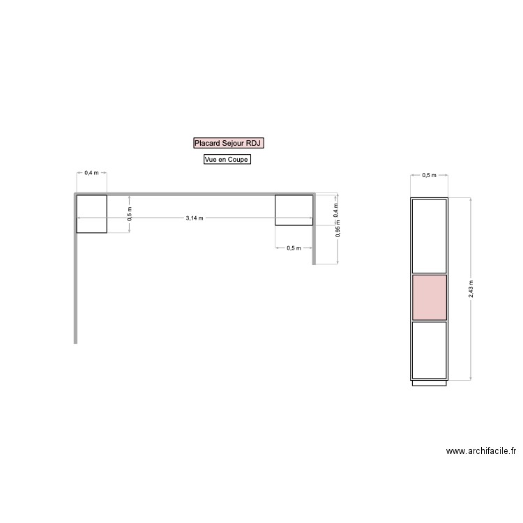 Placard sejour RDJ RDJ. Plan de 0 pièce et 0 m2