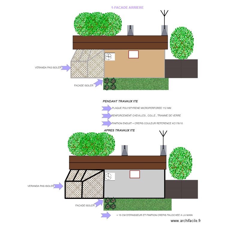 burgaud. Plan de 11 pièces et 150 m2
