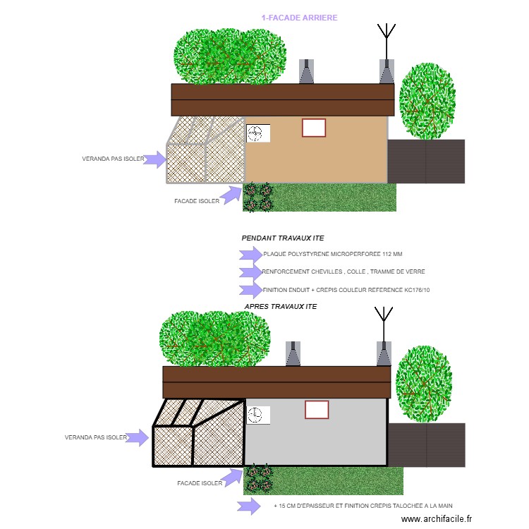 burgaud. Plan de 11 pièces et 150 m2