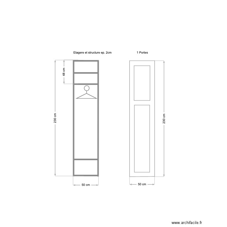 placard chambre amis. Plan de 0 pièce et 0 m2