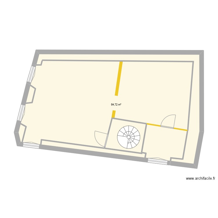 APARTEMENT 1ER. Plan de 1 pièce et 65 m2