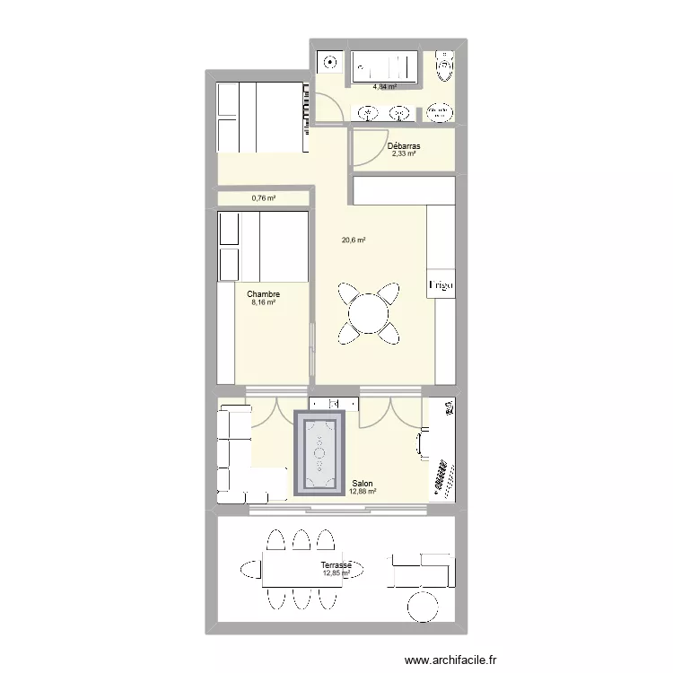 THEOULE. Plan de 7 pièces et 62 m² THEOULE. Plan de 7 pièces et 62 m²
