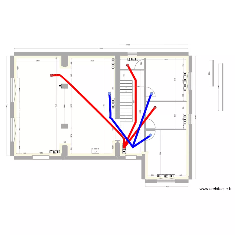 Maison St Romain RDC VMC. Plan de 