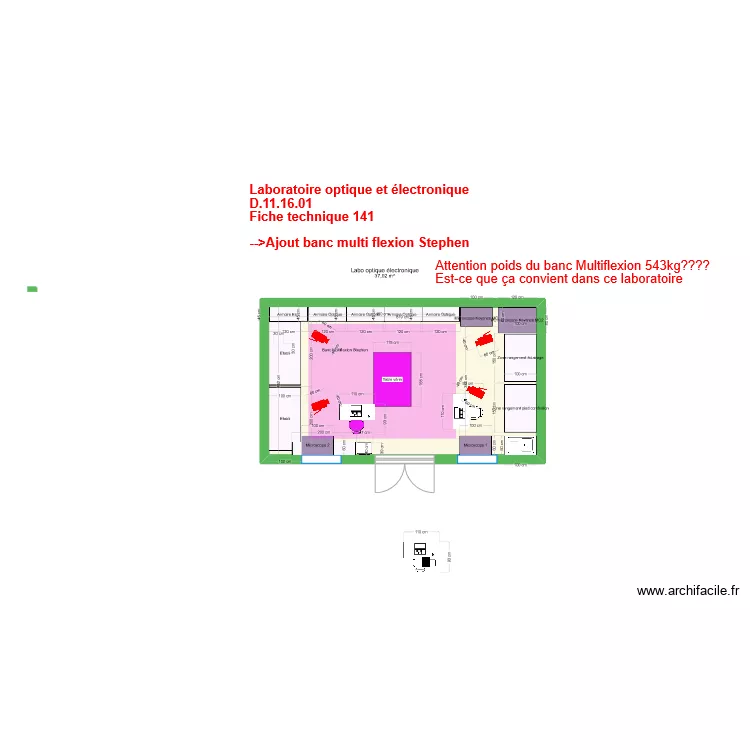 labos &eacute;lectronique optique Vxxx. Plan de 