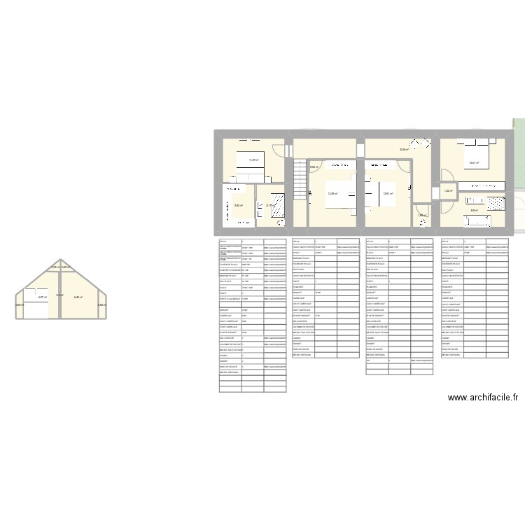 mennecy 5. Plan de 26 pièces et 215 m2