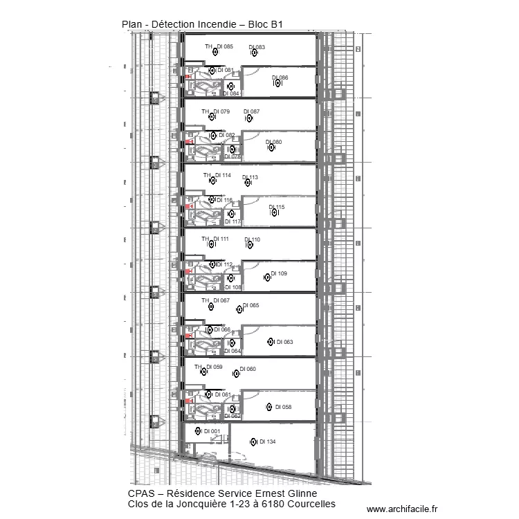 Plan CPAS Bloc B1. Plan de 