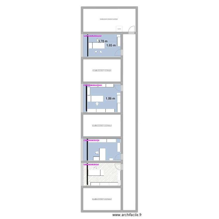 Plan SAP bis. Plan de 9 pièces et 167 m2