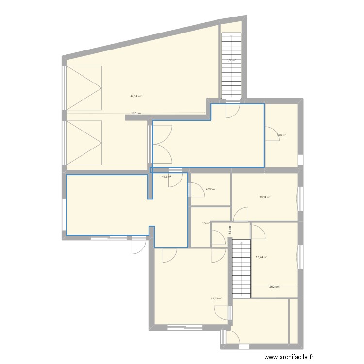 ARLETTE RDC. Plan de 9 pièces et 169 m2